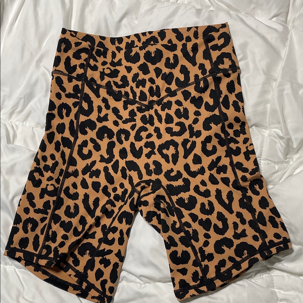 Balance Athletica Leopard Print Bike Shorts